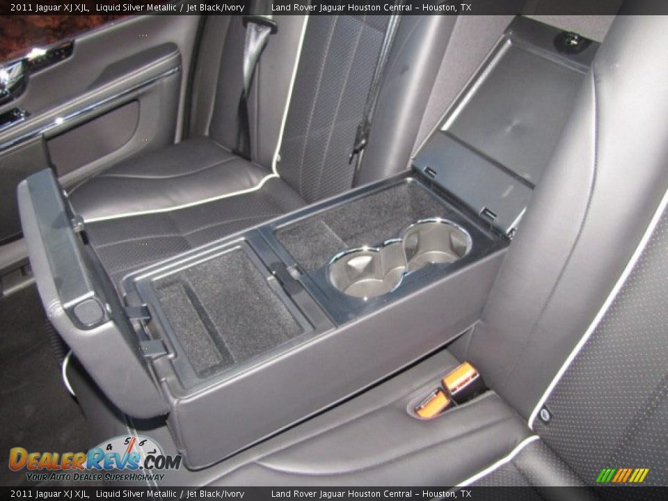 2011 Jaguar XJ XJL Liquid Silver Metallic / Jet Black/Ivory Photo #36