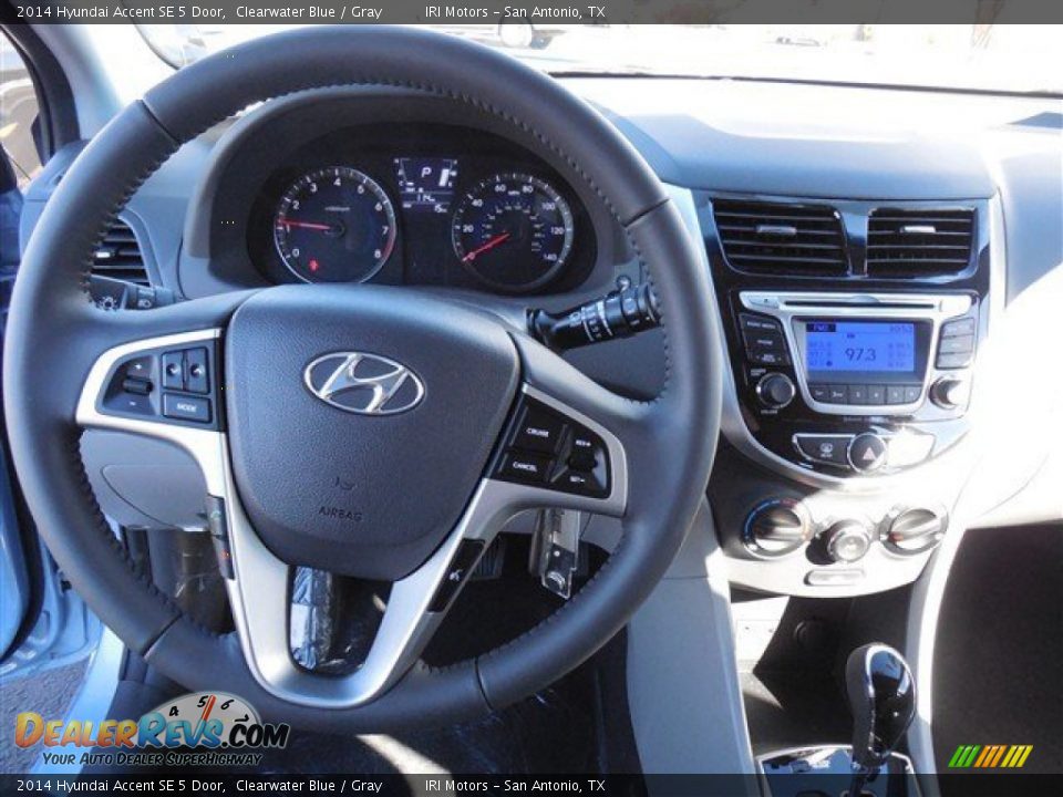 2014 Hyundai Accent SE 5 Door Steering Wheel Photo #6
