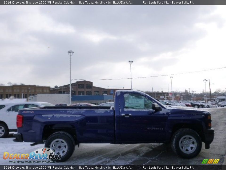 2014 Chevrolet Silverado 1500 WT Regular Cab 4x4 Blue Topaz Metallic / Jet Black/Dark Ash Photo #1