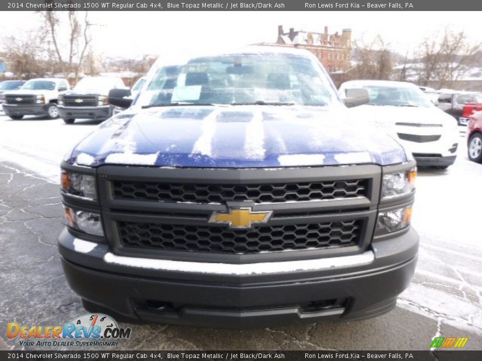 2014 Chevrolet Silverado 1500 WT Regular Cab 4x4 Blue Topaz Metallic / Jet Black/Dark Ash Photo #3