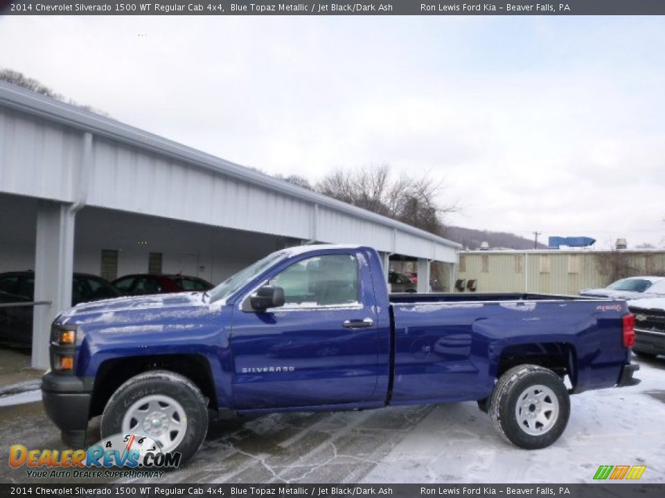2014 Chevrolet Silverado 1500 WT Regular Cab 4x4 Blue Topaz Metallic / Jet Black/Dark Ash Photo #5