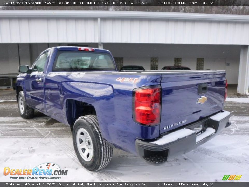 2014 Chevrolet Silverado 1500 WT Regular Cab 4x4 Blue Topaz Metallic / Jet Black/Dark Ash Photo #6