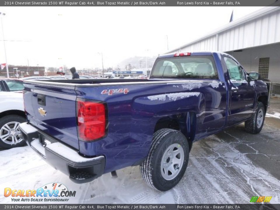 2014 Chevrolet Silverado 1500 WT Regular Cab 4x4 Blue Topaz Metallic / Jet Black/Dark Ash Photo #8