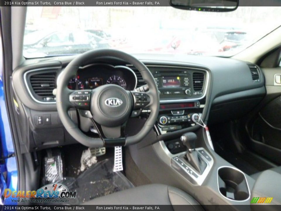 Black Interior - 2014 Kia Optima SX Turbo Photo #14