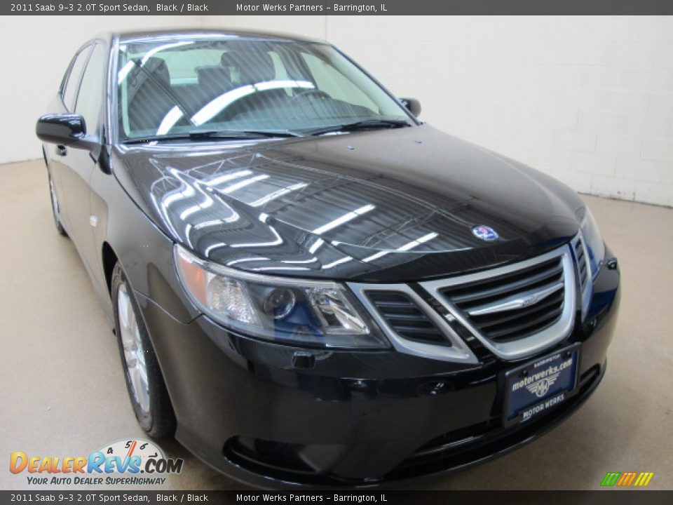 2011 Saab 9-3 2.0T Sport Sedan Black / Black Photo #1