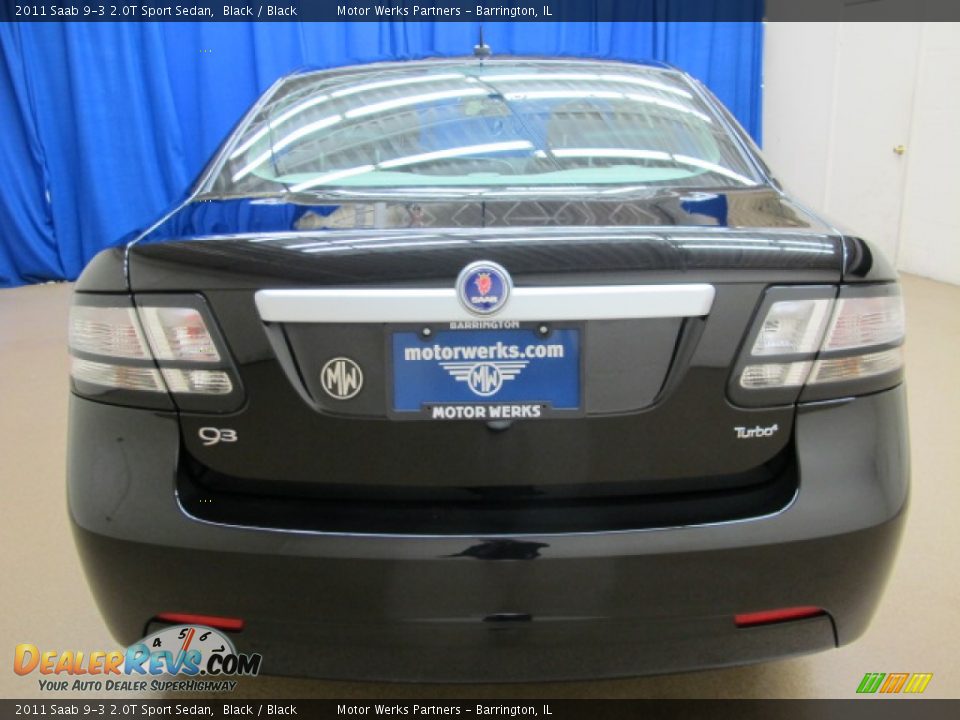 2011 Saab 9-3 2.0T Sport Sedan Black / Black Photo #7