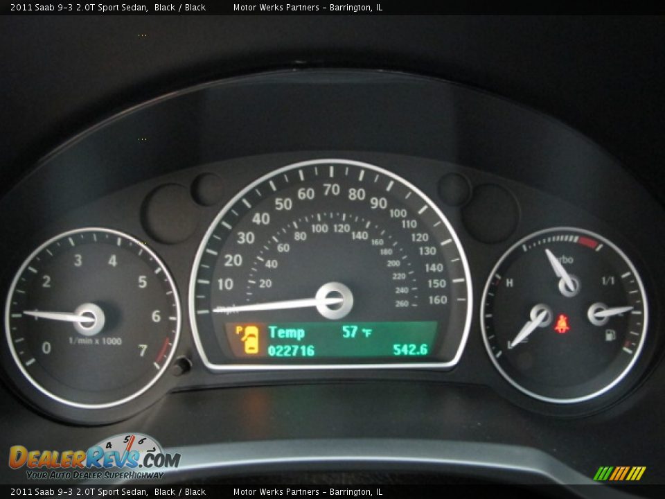 2011 Saab 9-3 2.0T Sport Sedan Black / Black Photo #26