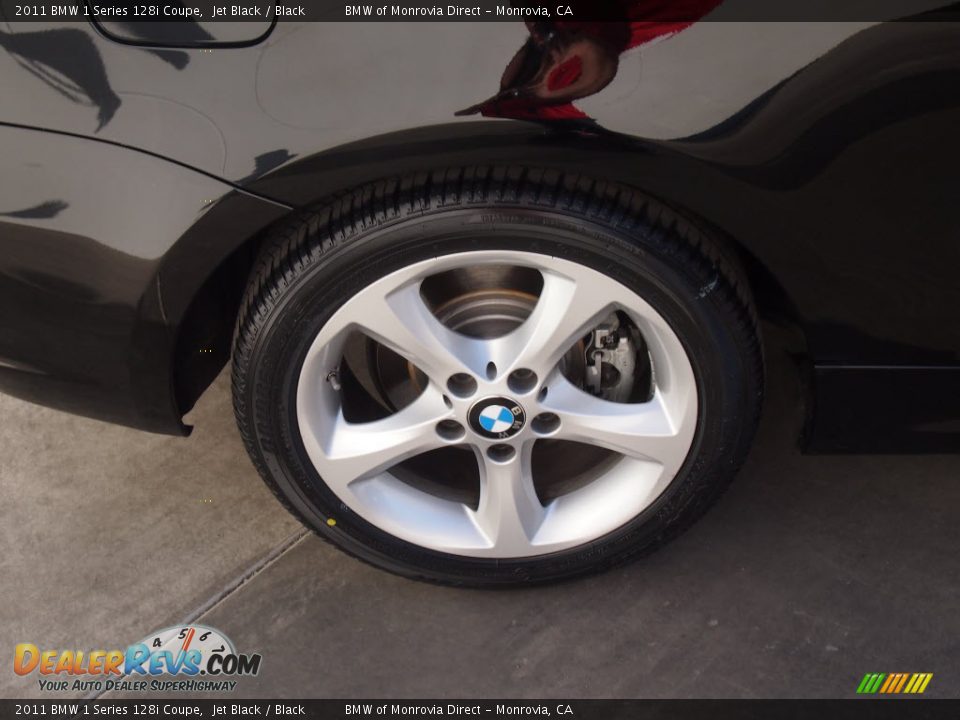 2011 BMW 1 Series 128i Coupe Jet Black / Black Photo #7