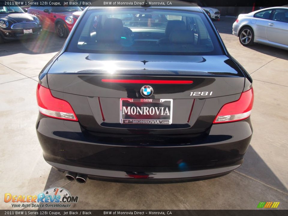 2011 BMW 1 Series 128i Coupe Jet Black / Black Photo #8