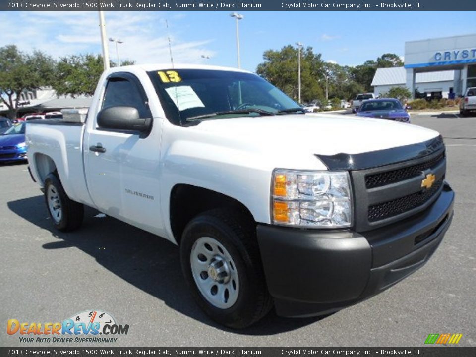 2013 Chevrolet Silverado 1500 Work Truck Regular Cab Summit White / Dark Titanium Photo #9