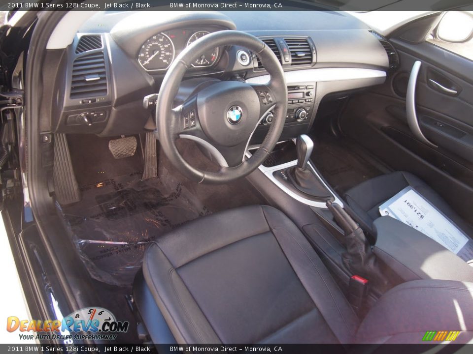 2011 BMW 1 Series 128i Coupe Jet Black / Black Photo #12