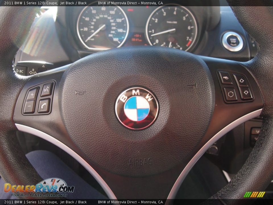 2011 BMW 1 Series 128i Coupe Jet Black / Black Photo #18