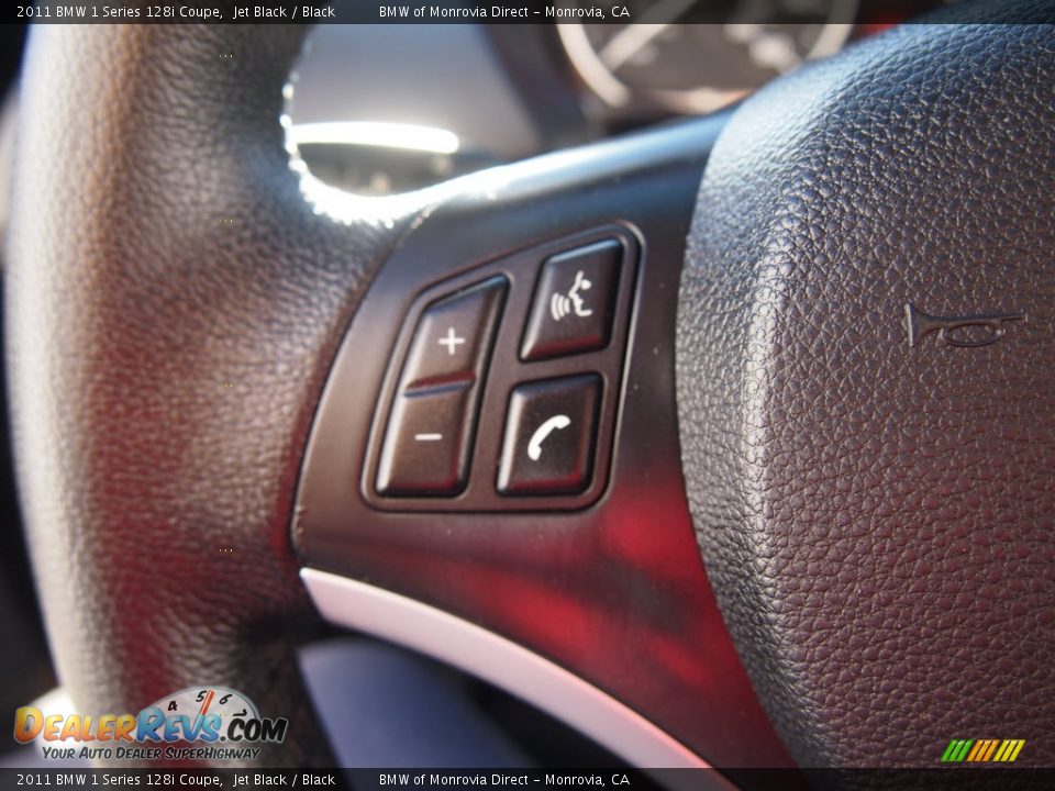 2011 BMW 1 Series 128i Coupe Jet Black / Black Photo #19