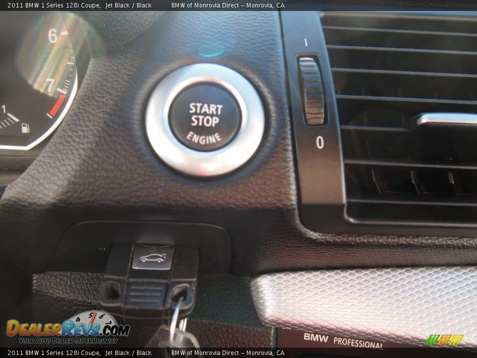 2011 BMW 1 Series 128i Coupe Jet Black / Black Photo #21