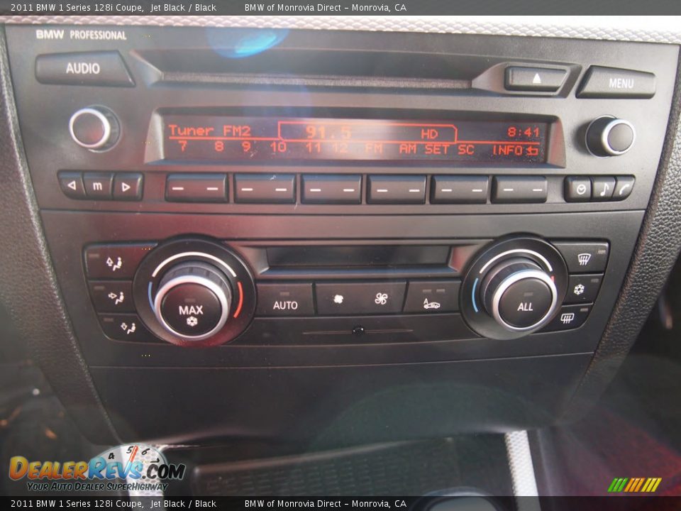 2011 BMW 1 Series 128i Coupe Jet Black / Black Photo #22