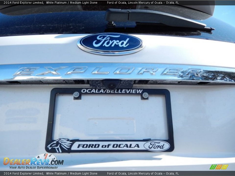 2014 Ford Explorer Limited White Platinum / Medium Light Stone Photo #4