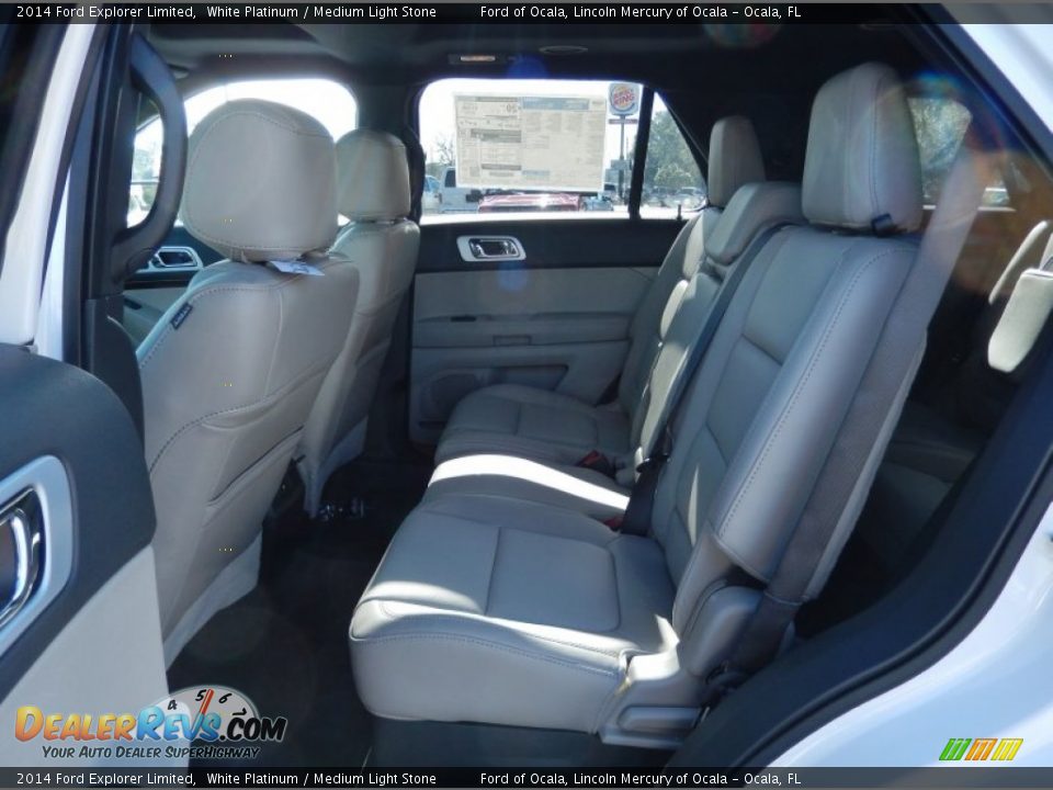 2014 Ford Explorer Limited White Platinum / Medium Light Stone Photo #7
