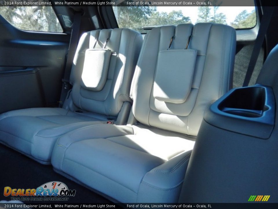 2014 Ford Explorer Limited White Platinum / Medium Light Stone Photo #8