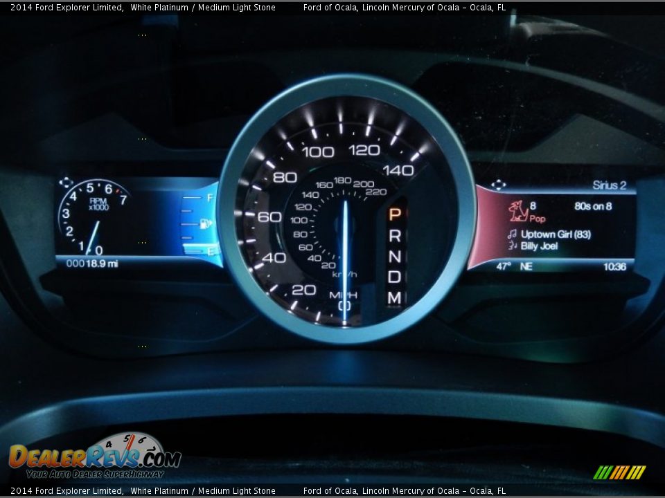 2014 Ford Explorer Limited White Platinum / Medium Light Stone Photo #11