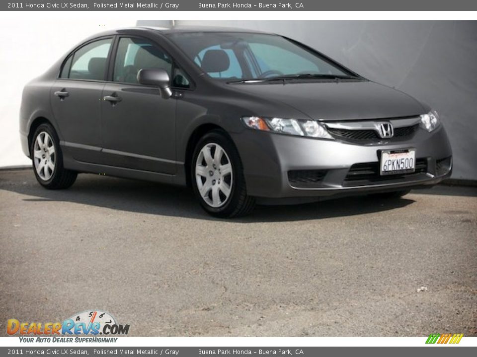 2011 Honda Civic LX Sedan Polished Metal Metallic / Gray Photo #1