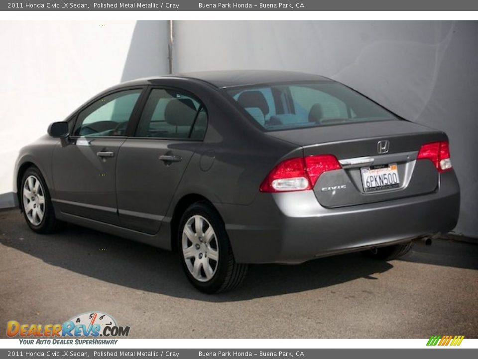 2011 Honda Civic LX Sedan Polished Metal Metallic / Gray Photo #2