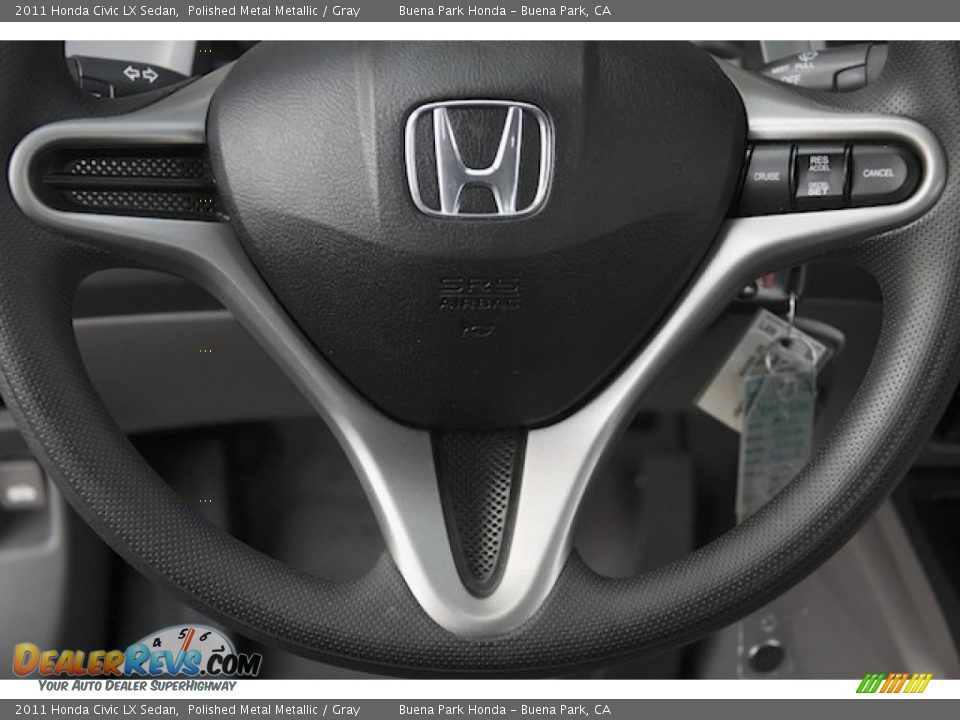 2011 Honda Civic LX Sedan Polished Metal Metallic / Gray Photo #6