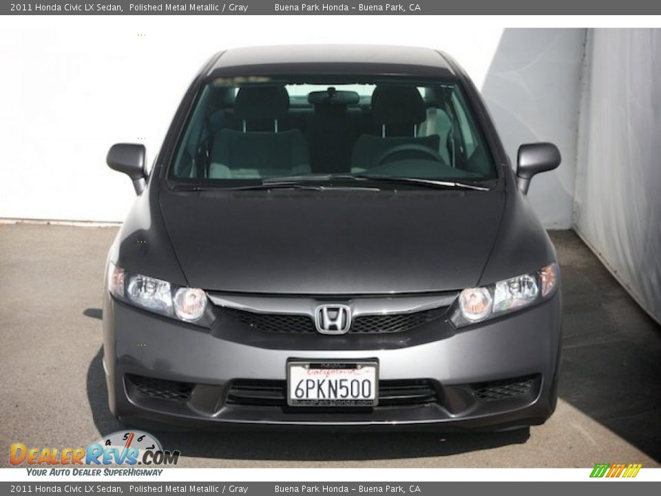 2011 Honda Civic LX Sedan Polished Metal Metallic / Gray Photo #8