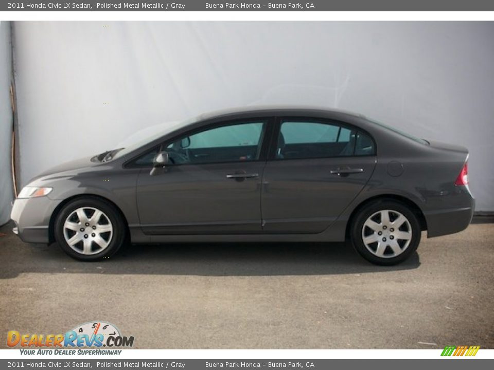 2011 Honda Civic LX Sedan Polished Metal Metallic / Gray Photo #9