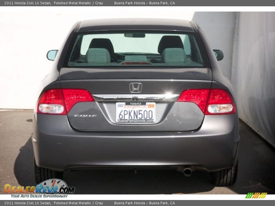 2011 Honda Civic LX Sedan Polished Metal Metallic / Gray Photo #10
