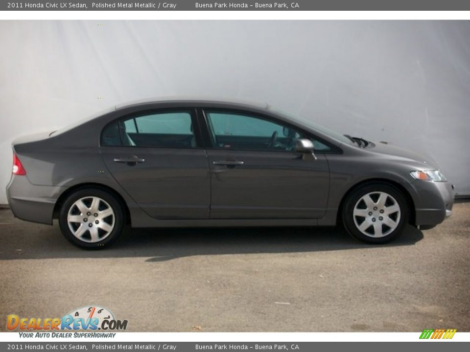 2011 Honda Civic LX Sedan Polished Metal Metallic / Gray Photo #11