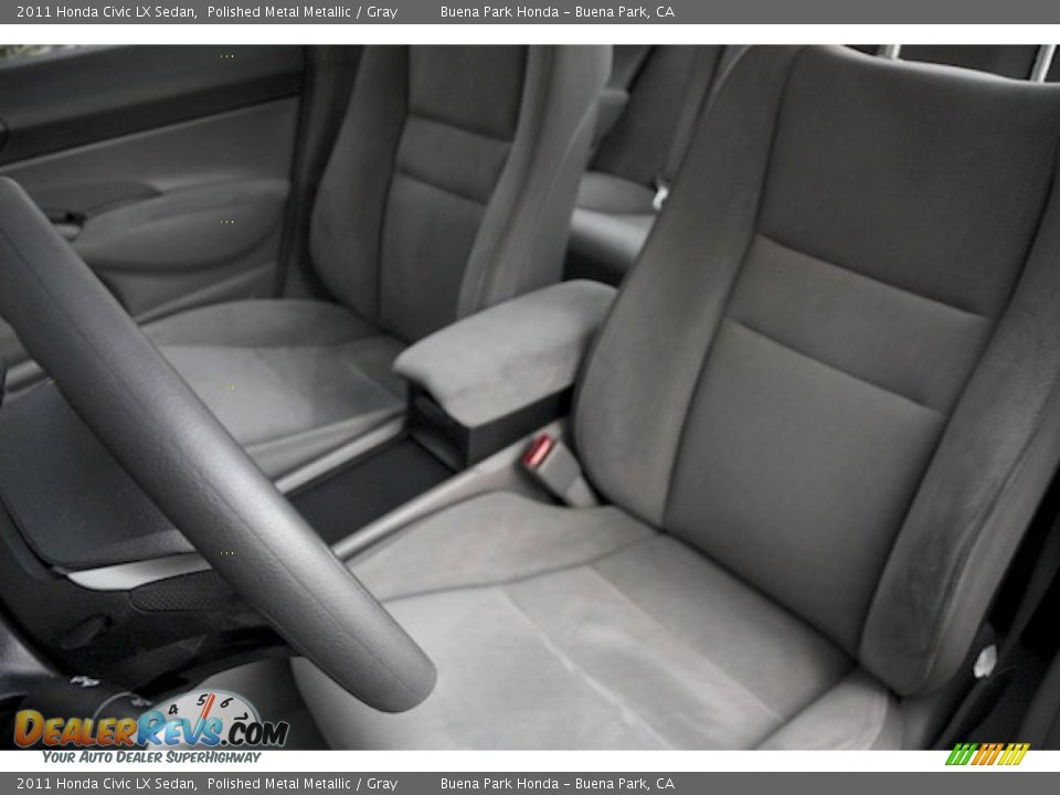 2011 Honda Civic LX Sedan Polished Metal Metallic / Gray Photo #13