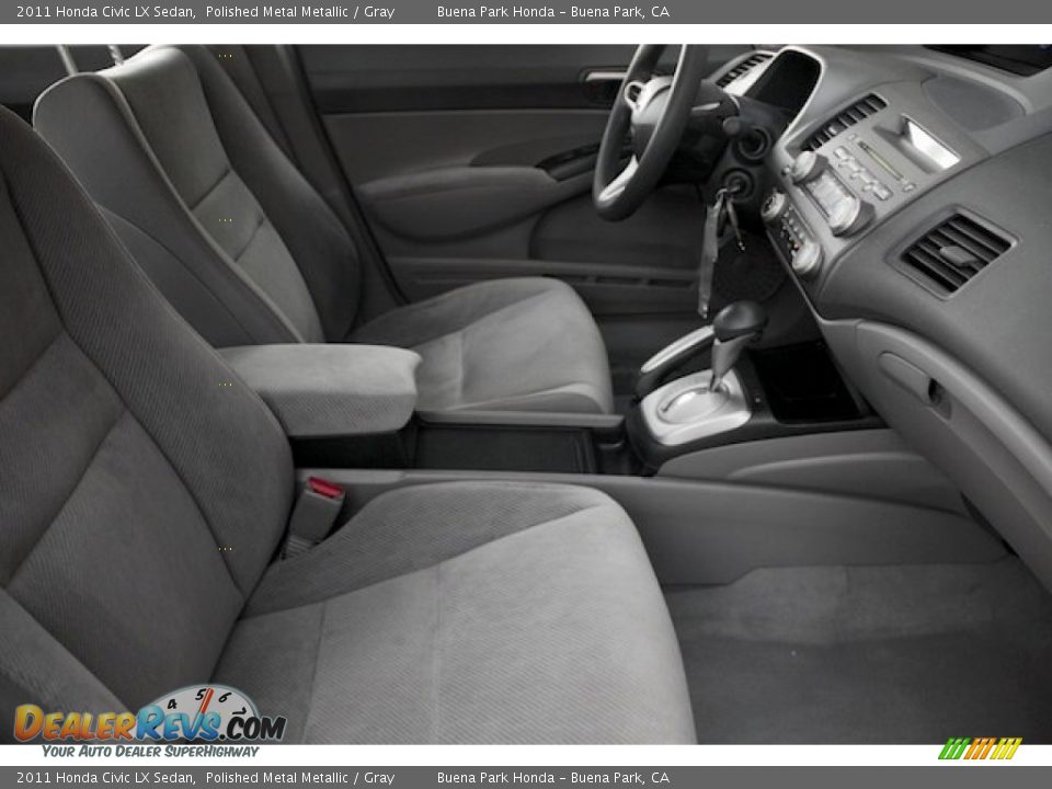 2011 Honda Civic LX Sedan Polished Metal Metallic / Gray Photo #19