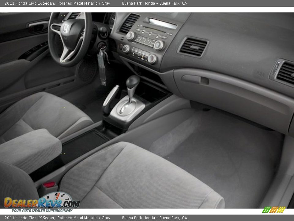 2011 Honda Civic LX Sedan Polished Metal Metallic / Gray Photo #20