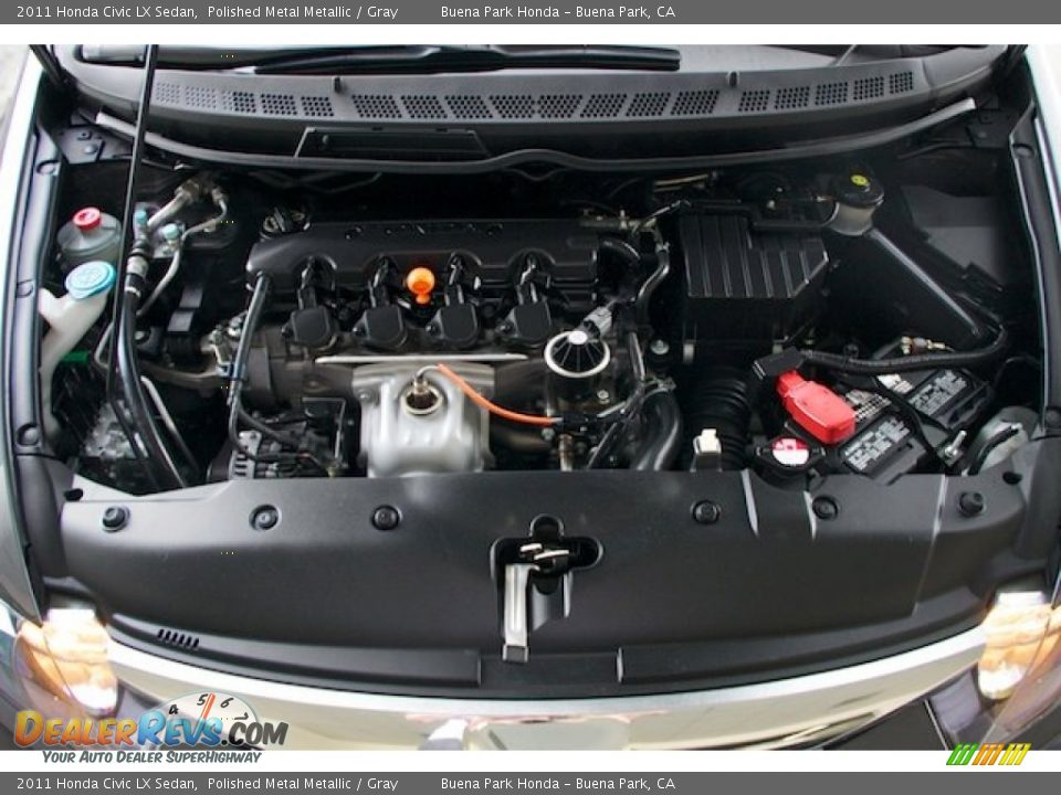 2011 Honda Civic LX Sedan Polished Metal Metallic / Gray Photo #27