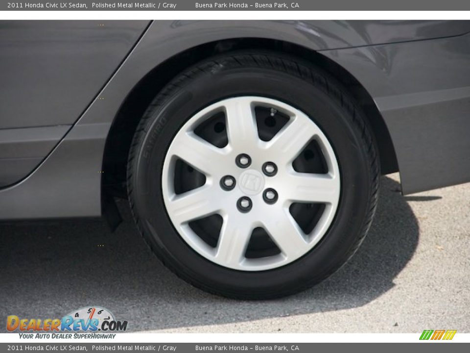 2011 Honda Civic LX Sedan Polished Metal Metallic / Gray Photo #29