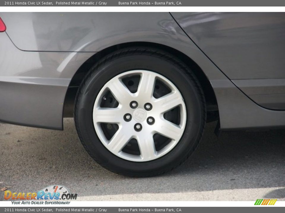 2011 Honda Civic LX Sedan Polished Metal Metallic / Gray Photo #30
