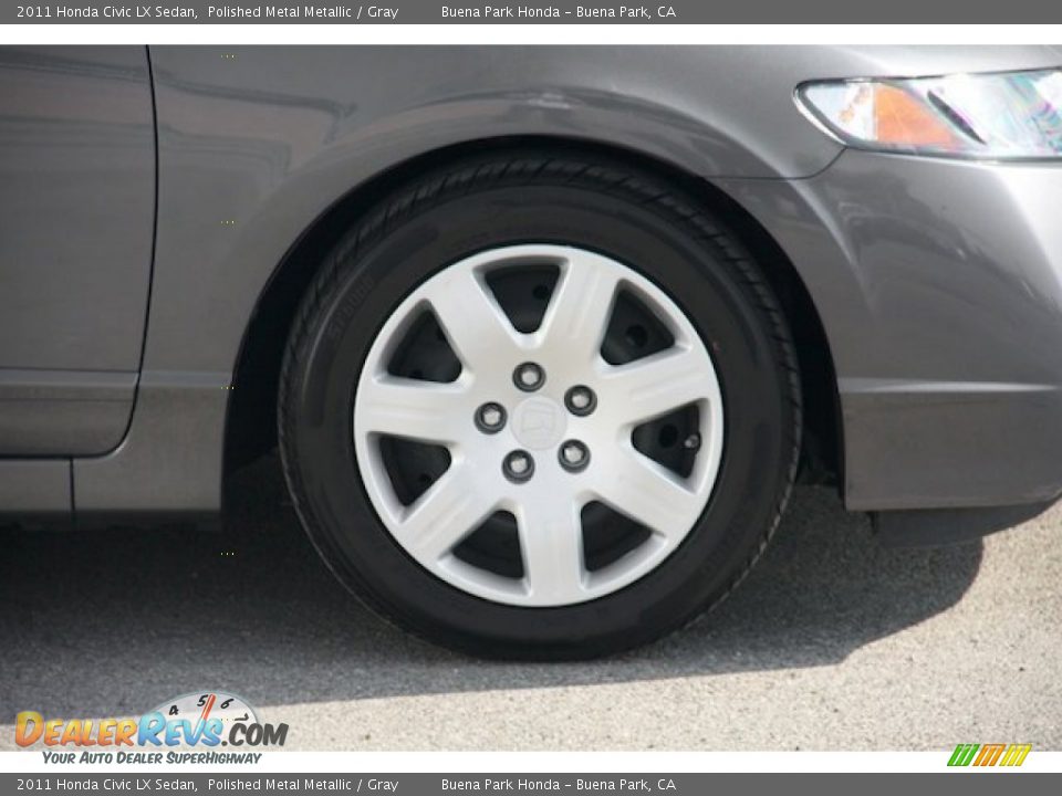 2011 Honda Civic LX Sedan Polished Metal Metallic / Gray Photo #31