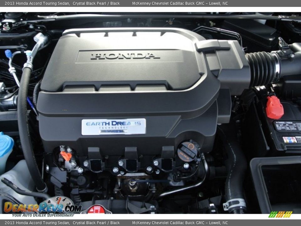 2013 Honda Accord Touring Sedan Crystal Black Pearl / Black Photo #27