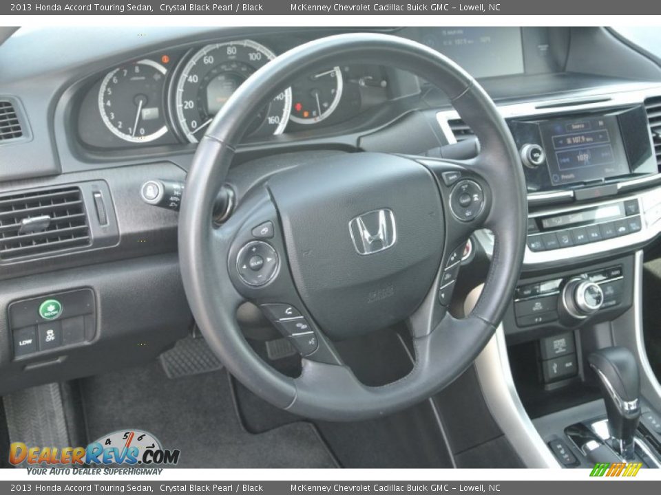 2013 Honda Accord Touring Sedan Crystal Black Pearl / Black Photo #28