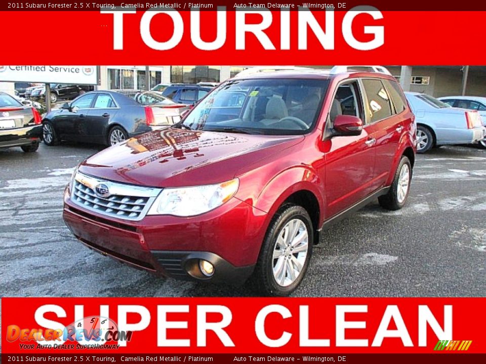 2011 Subaru Forester 2.5 X Touring Camelia Red Metallic / Platinum Photo #1
