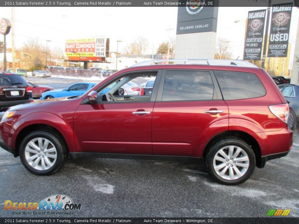 2011 Subaru Forester 2.5 X Touring Camelia Red Metallic / Platinum Photo #3