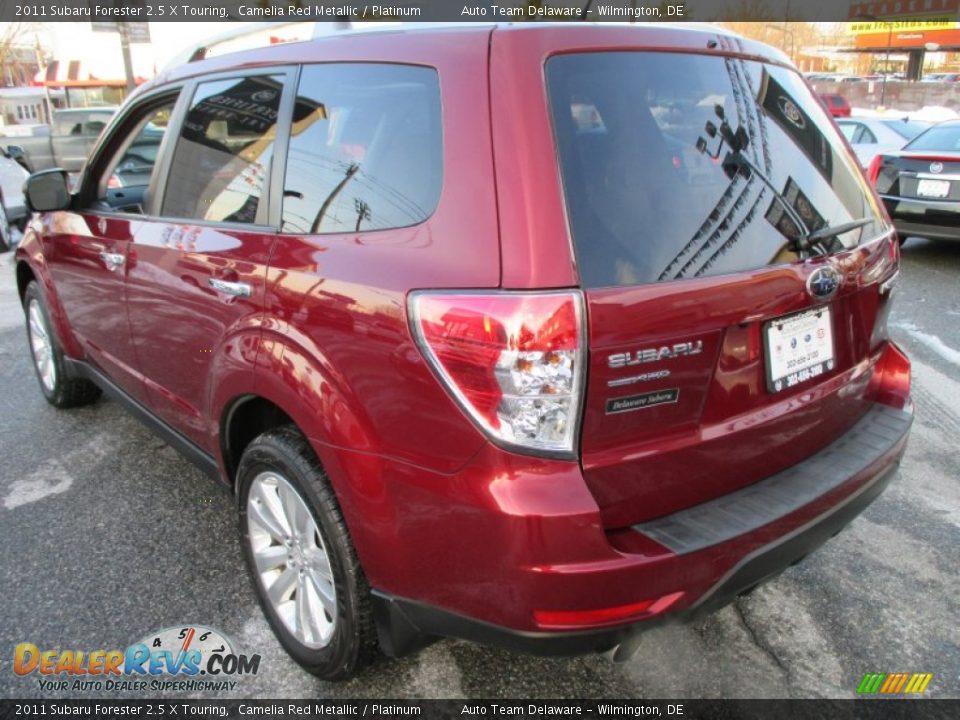 2011 Subaru Forester 2.5 X Touring Camelia Red Metallic / Platinum Photo #4