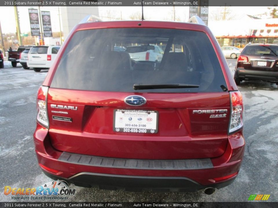 2011 Subaru Forester 2.5 X Touring Camelia Red Metallic / Platinum Photo #5