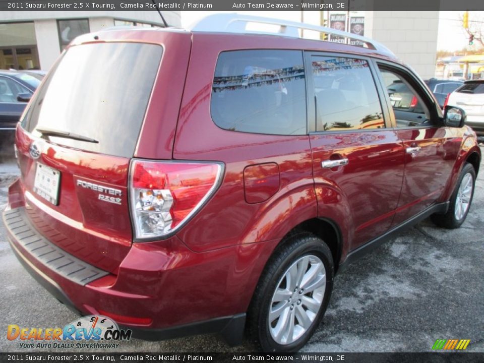 2011 Subaru Forester 2.5 X Touring Camelia Red Metallic / Platinum Photo #6