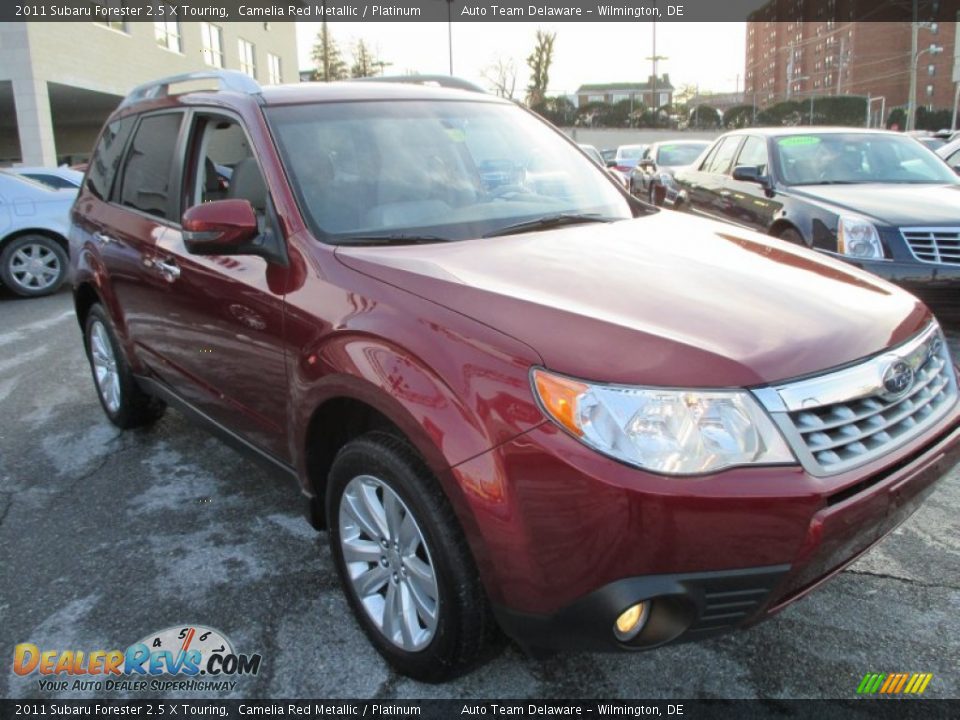 2011 Subaru Forester 2.5 X Touring Camelia Red Metallic / Platinum Photo #8