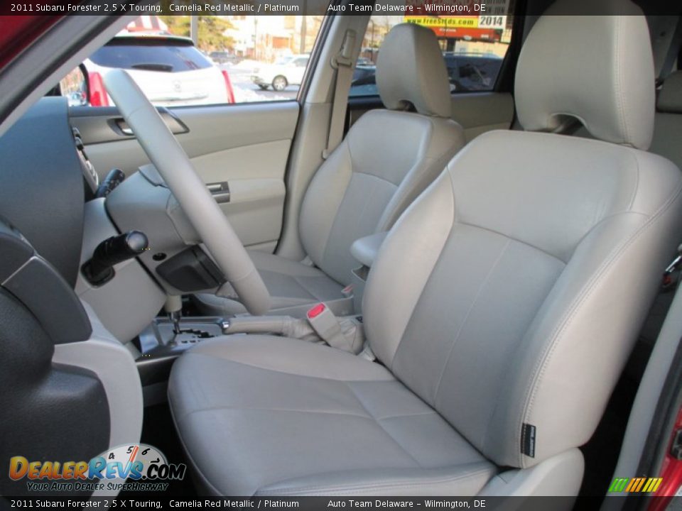 2011 Subaru Forester 2.5 X Touring Camelia Red Metallic / Platinum Photo #17