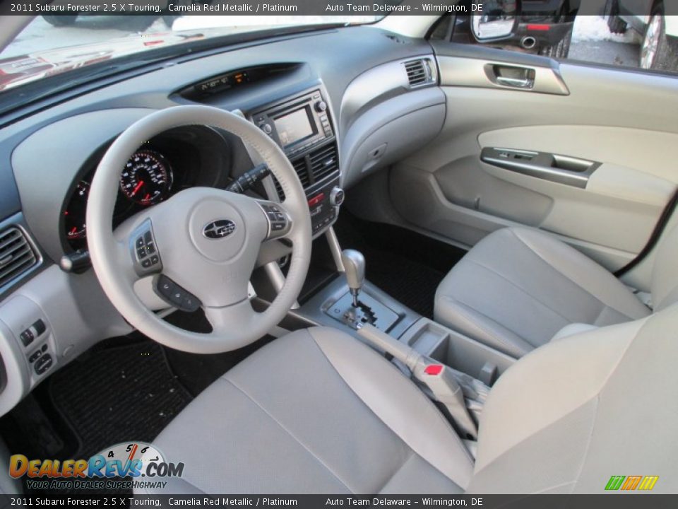 2011 Subaru Forester 2.5 X Touring Camelia Red Metallic / Platinum Photo #18