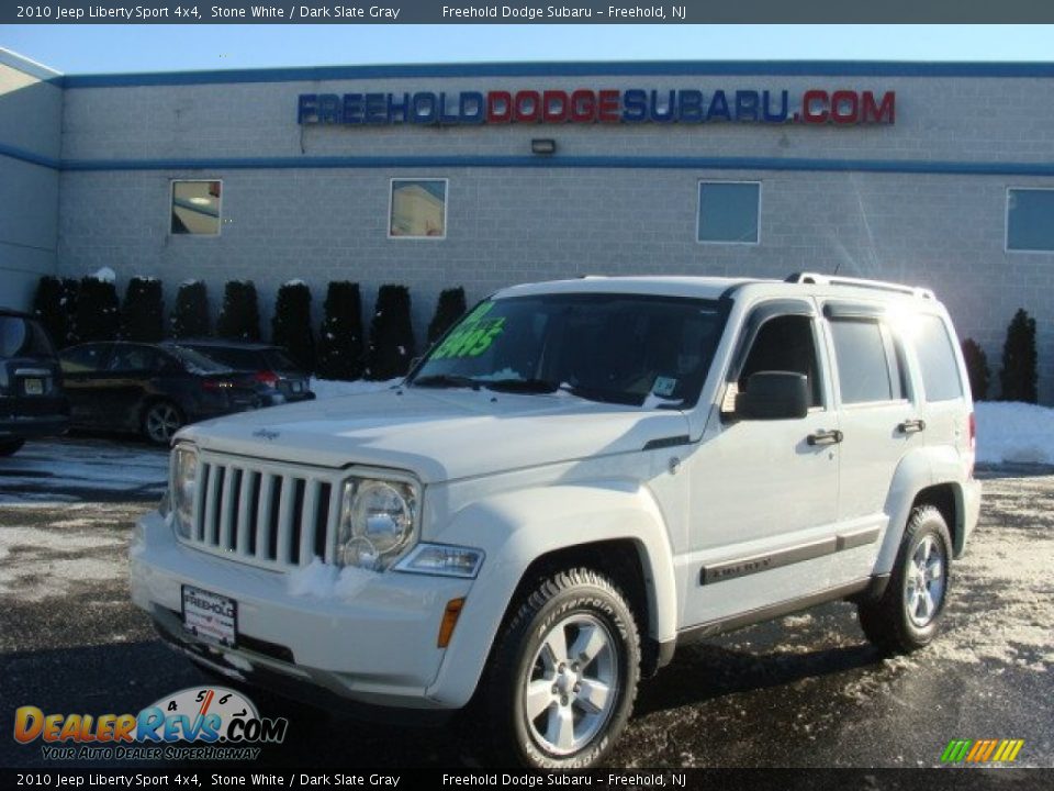 2010 Jeep Liberty Sport 4x4 Stone White / Dark Slate Gray Photo #1