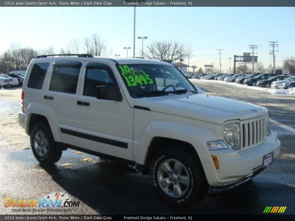 2010 Jeep Liberty Sport 4x4 Stone White / Dark Slate Gray Photo #3