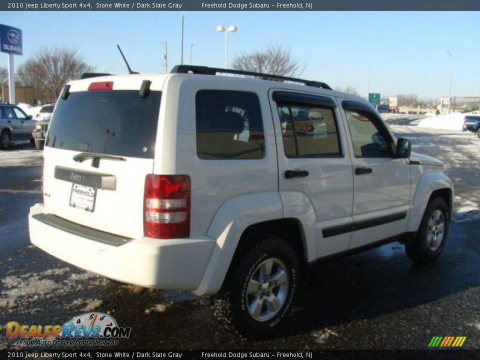 2010 Jeep Liberty Sport 4x4 Stone White / Dark Slate Gray Photo #4